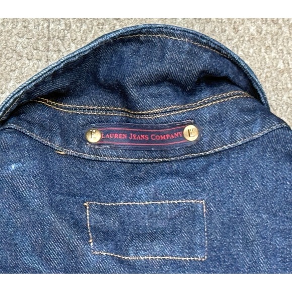 Lauren Jeans Co. Ralph Lauren Women's Vtg Fireman Clasp Denim Jacket Size 2X - Picture 11 of 11